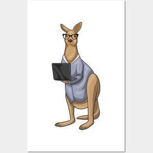 Kangaroo Secretary Laptop Posters and Art